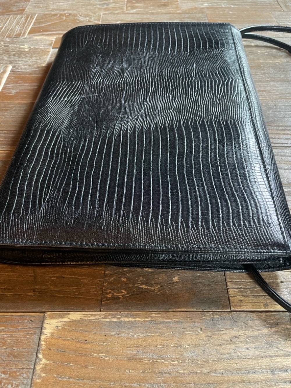 Vintage Austin Designs Reptile Skin Embossed Leather Shoulder Bag - Picture 6 of 15